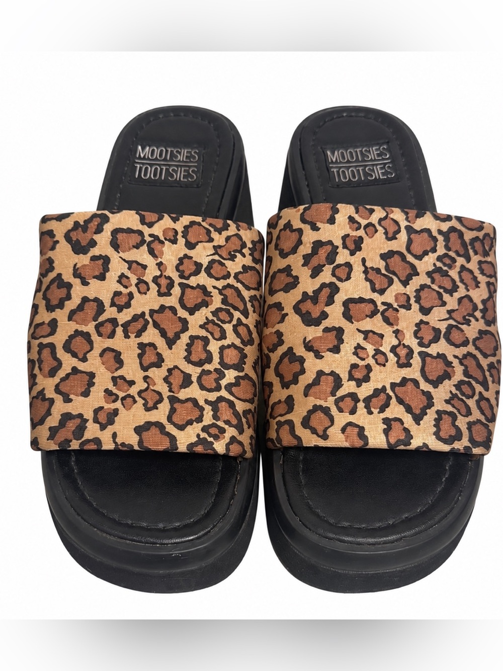 Mootsies Toosties Cheetah Print Platform Sandals - Picture 2 of 5